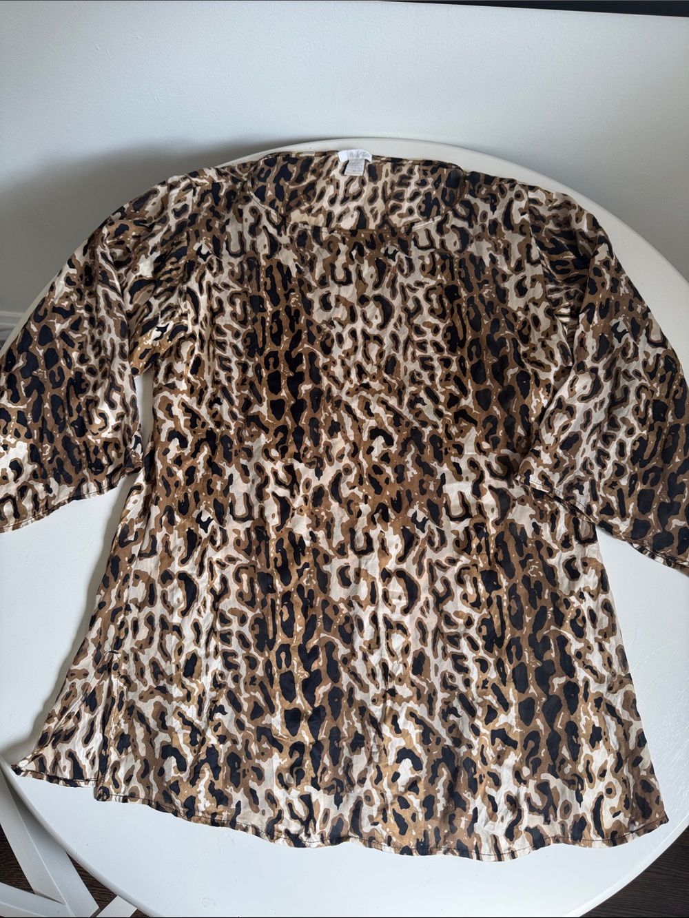 Vintage Marshall Field’s Silk Leopard Print Blouse